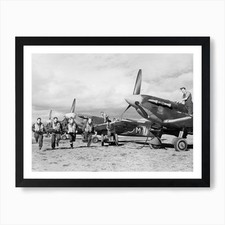 Spitfire In Flight November 1943 Ar Framed Wall Art Poster Canvas Print Picture