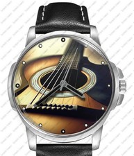 Acoustic Guitar Beautiful Unique Art Stylish Rare Quality Wrist Watch