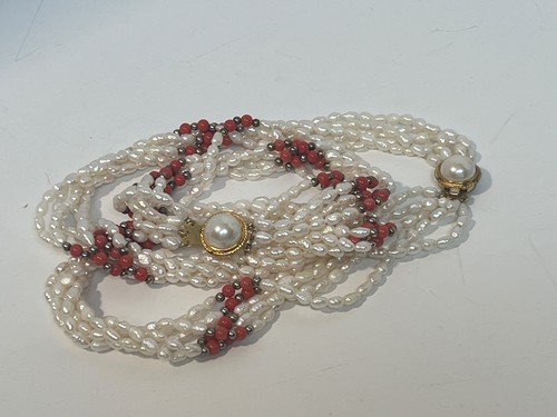 Vintage sea pearl red coral - pearl,,