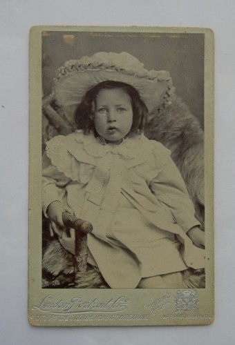 Cdv girl large hat by - of, in