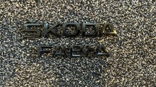 Set of Gloss Black 'S K O D A' Rear Tailgate Badge Letters for Fabia Cars