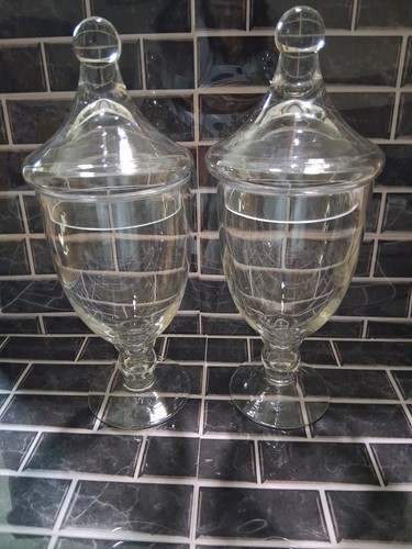 Clear glass apothecary jars - clear,
