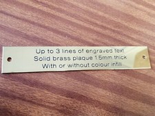 6 X 1" Brass Polished Engraved