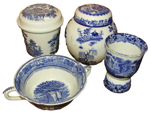 Vintage mason blue willow - vintage, mason's