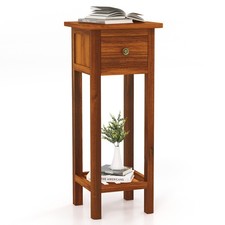 Solid Wood Side Table w/