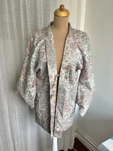 Vintage japanese haori grey - vintage,