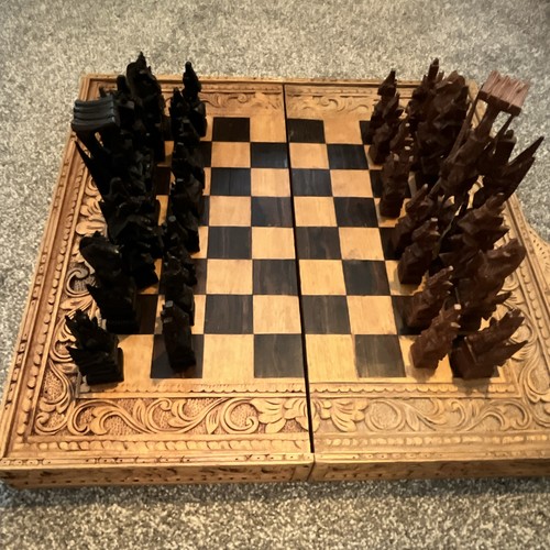 Hand carved wooden vintage - carved,