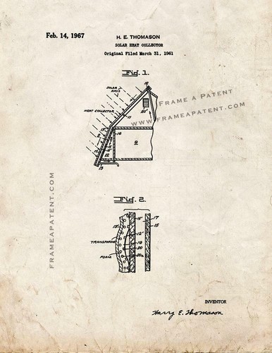 Solar heat collector - solar, patent