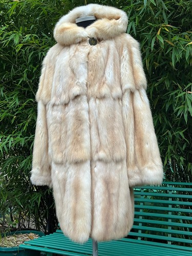 Genuine golden sable fur coat - sable,