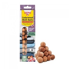 20 Cedar Moth Balls  Wood Natural Wardrobe Repellent 