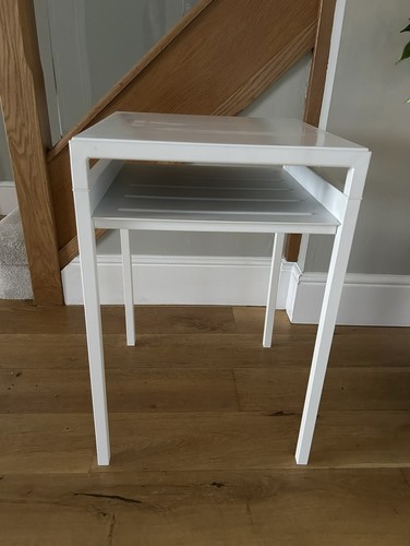 Ikea side table white metal - white,