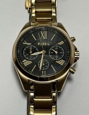 Gold Chronograph Fossil Watch