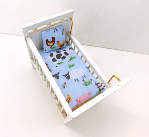 Dolls house 12th - 1/12th cot, /