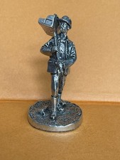 English Miniatures Hod Carrier Fine Art Sculpture Tradesman Pewter Vintage