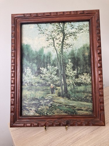 Vintage mid century oil - vintage,
