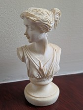 Alabaster Ancient Greek Goddess Artemis Bust Sculpture Replica VGC