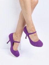 WOMENS LADIES STRAP MID HEEL