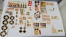 Job Lot of Vintage RAF, Luftwaffe, USN, IJAAS Model Kit DECALS + Keilkraft USAAF