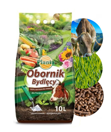 Natural granulated cow manure - granulated,
