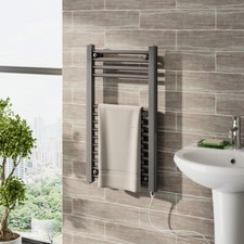 Electric Heated Towel Rail Multi-Bar Prefilled Warmer Towel Racks Wall Mounted 