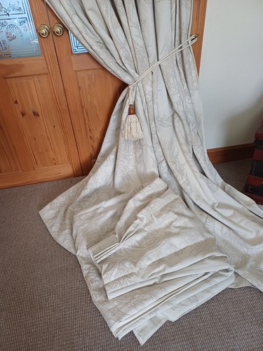 Huge ivory linen curtains - huge,