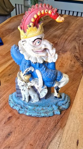 Cast iron punch door stop - cast,