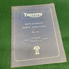 Triumph 650 1960 1961 1962 Replacement Spare Parts Book Guide Pre Unit Duplex