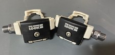 Vintage Early Look PP65 White Clipless Pedals - 9/16" - Mid 1980s - Delta