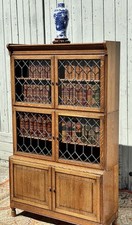 1920's MINTY BARRISTERS "OXFORD" LEAD GLAZED LIBRARY BOOKCASE 3 SECTION in VGC