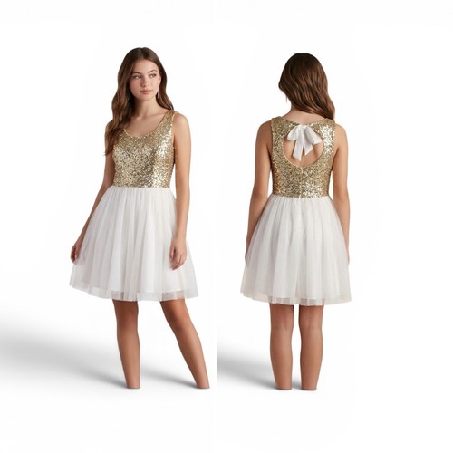 Windsor gold sequined tulle