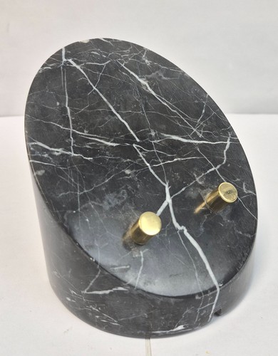Black marble bookend - marble,