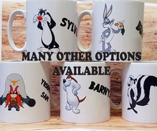 LOONEY TUNES CHARACTER'S NOVELTY 10oz COFFEE MUGS, MANY OPTIONS AVAILABLE
