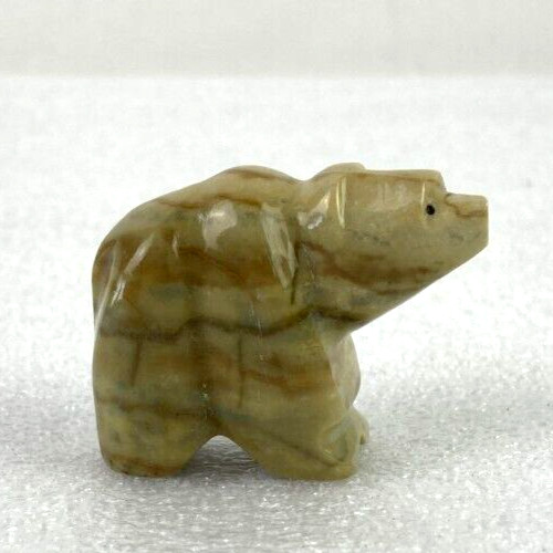 Fetish carved bear marble - bear,