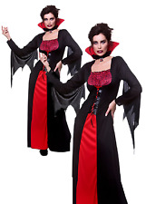 Vampiress Ladies Halloween Fancy Dress Womens Adults Vampire Costume Outfit
