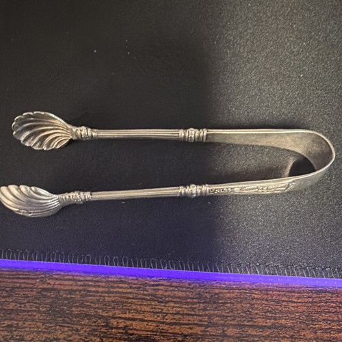 Antique solid silver sugar - silver,