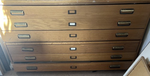 Vintage plan chest - vintage,