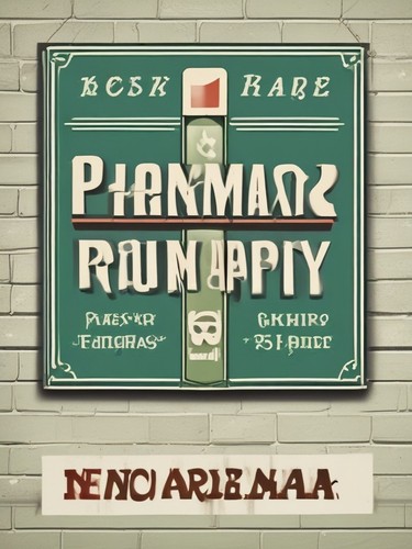 Vintage pharmacy sign - vintage,