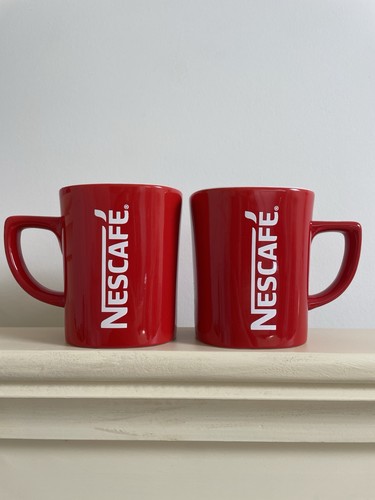 Nescafé vintage red ceramic - vintage,