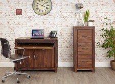 Baumhaus Mayan Walnut Hidden Home Office Computer Desk (CWC06A) SRP £795