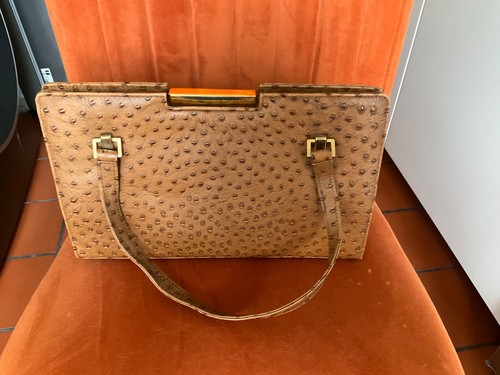 Vintage handbag ostrich - handbag,