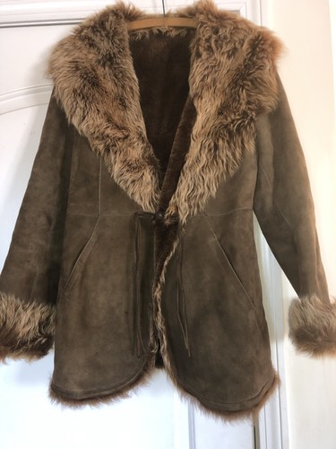Vintage blue duck sheepskin - duck,