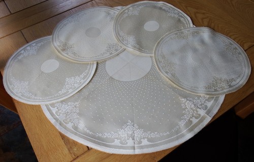 Vintage ivory irish linen - vintage,