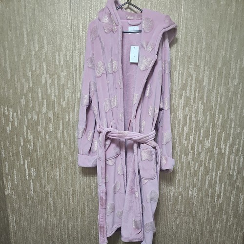 Pink heart bath robe - heart,