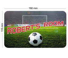 Football Door Plaque - Soccer Personalised Children Bedroom Sign Boy Girl  2