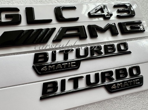 Gloss black rear side badges - rear, &