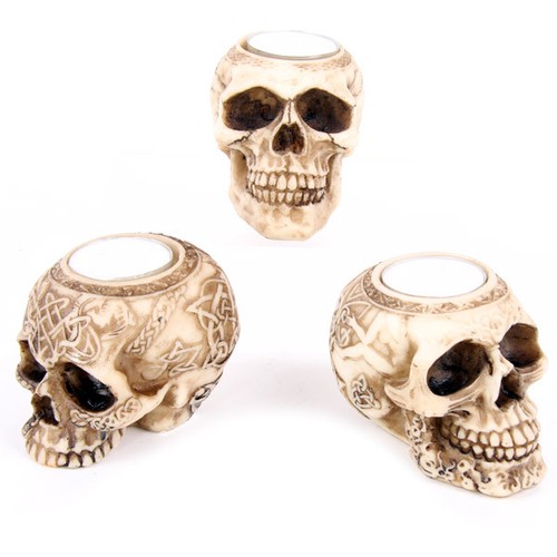 Skull design tealight holder - design,