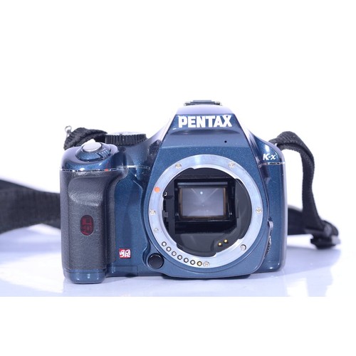 Pentax camera blue slr - camera, in