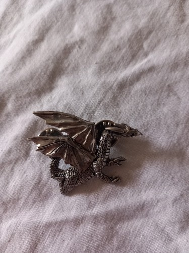 Dragon brooch baileys pewter - brooch,