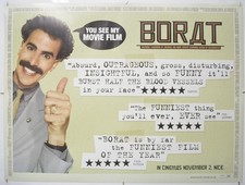 BORAT (2006) Original Quad Film Poster - Sacha Baron Cohen, Pamela Anderson