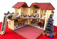 Sylvanian Families Decorated Large House Bundle Figures & Furniture & More